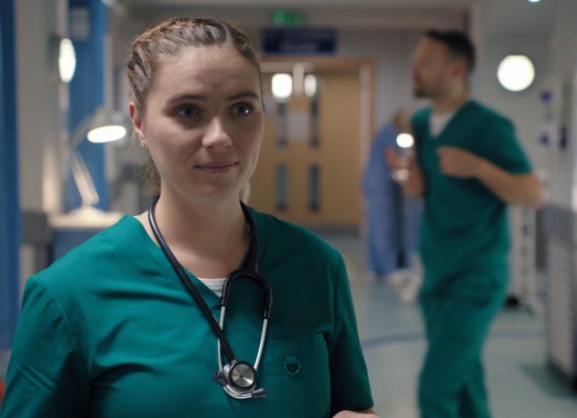 Chelsea Halfpenny as Alicia Munroe in Casualty