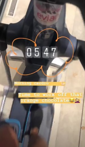 Kate exercising in the early morning