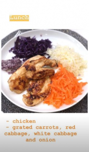 Kate's healthy lunch