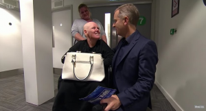 Elizabeth backstage with Jeremy