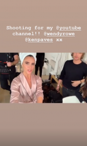Victoria Beckham filming her YouTube series
