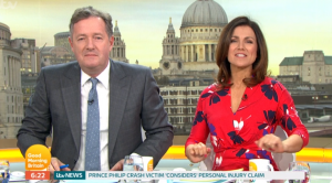 Piers Morgan and Susanna Reid on GMB