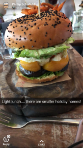 Phillip Schofield's burger on his day off THis Morning