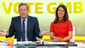 Piers Morgan and Susanna Reid on GMB