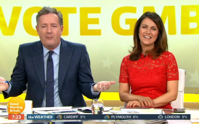 Piers Morgan and Susanna Reid on GMB