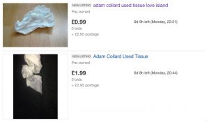 Adam Collard tissue (Credit: eBay)