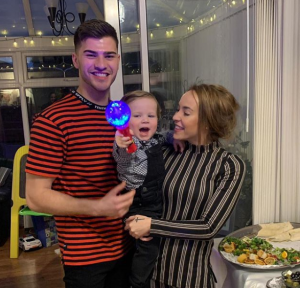 Owen Turner, girlfriend Steph Davis and her son Caben