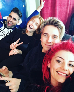 Dr Ranj, Stacey Dooley, Joe Sugg and Dianne Buswell during Strictly tour