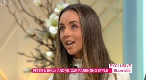 Peter Andre's wife on Lorraine