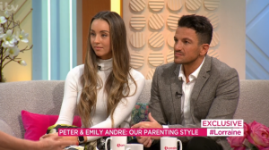 Peter Andre and wife Emily on Lorraine