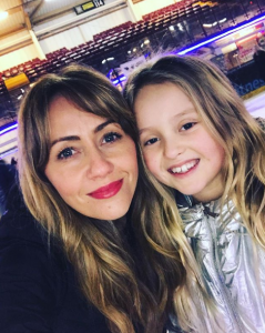 Samia Longchambon and daughter Freya