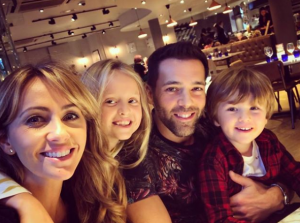 Samia Longchambon with their kids