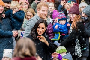 Harry and Meghan walk to the Bristol Old Vic