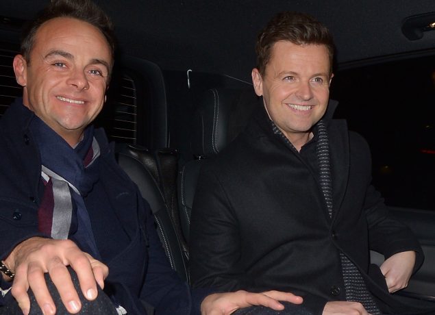 Britain's Got Talent judges leaves the Palladium following the show first day of London auditions. Pictured: Anthony McPartlin and Declan Donnelly Ref: SPL5056366 190119 NON-EXCLUSIVE Picture by: Hewitt / SplashNews.com