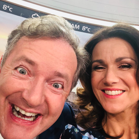 Piers Morgan, Susanna Reid (Credit: Twitter @susannareid100)