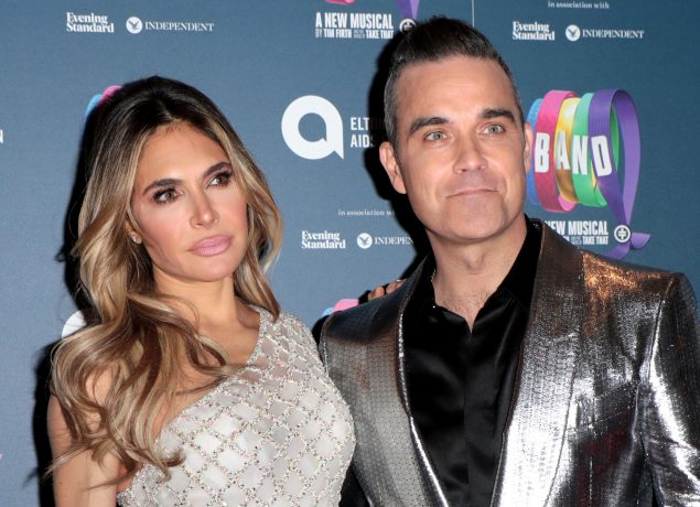 Ayda Field and Robbie Williams at the Gala Night for Take That The Band musical