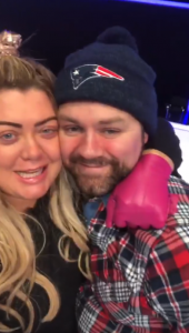 Gemma Collins and Brian McFadden on the ice