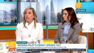 The wife and daughter of the missing pilot of Emiliano Sala's plane