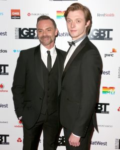 The British LGBT Awards 2017, Grand Connaught Rooms, London UK, 12 May 2017, Photo by Brett D. Cove Pictured: Daniel Brocklebank,Rob Mallard,Adele Roberts