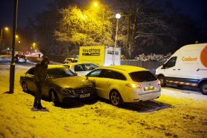 Snow in London in early February