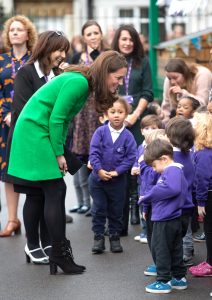 Kate on a visit to a school