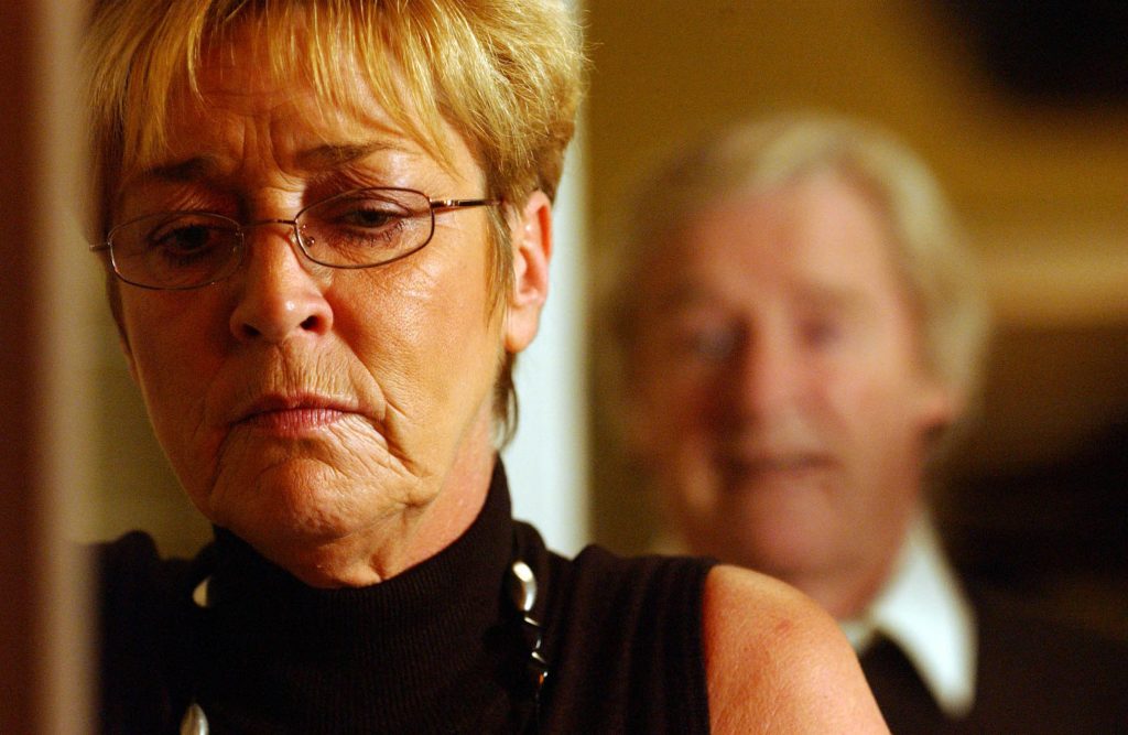 Editorial use only. Exclusive - Premium Rates Apply. Call your Account Manager for pricing. Mandatory Credit: Photo by ITV/REX/Shutterstock (807540ld) 'Coronation Street' TV - 2007 - Ken Barlow [William Roache] tries to talk to Deirdre Barlow [Anne Kirkbride] about wanting to see Daniel  but she believes he has designs on Denise and calls him a liar! ITV ARCHIVE