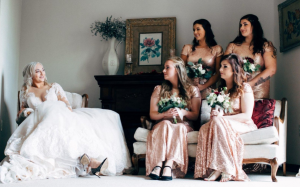 Bride and bridesmaids