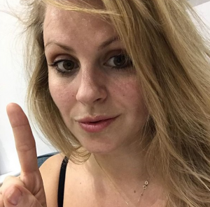 Tina in her sweaty selfife