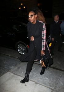 Serena arrives at the restaurant