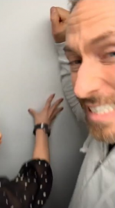 They began bashing the door