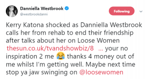 Danniella Westbrook slams Kerry Katona