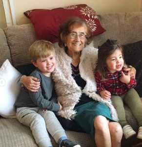 Mary and her grandchildren 