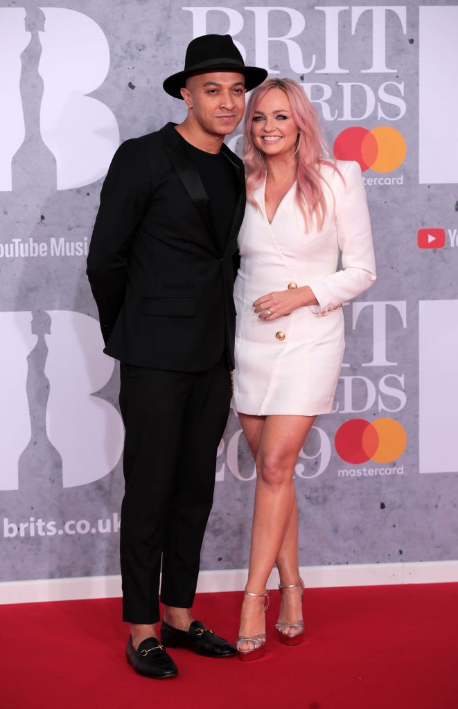 39th Brit Awards, Arrivals, The O2 Arena, London, UK Pictured: Jade Jones,Emma Bunton,Luke Evans Ref: SPL5066121 200219 NON-EXCLUSIVE Picture by: SplashNews.com Splash News and Pictures Los Angeles: 310-821-2666 New York: 212-619-2666 London: 0207 644 7656 Milan: 02 4399 8577 photodesk@splashnews.com World Rights