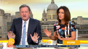 Piers Morgan and Susanna Reid on GMB