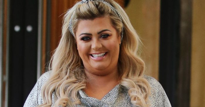 Gemma Collins and James Argent outside ITV Studios