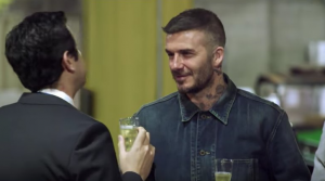 David Beckham and a guest