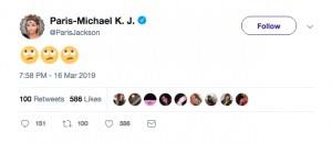 Paris Jackson (Credit: Twitter @ParisJackson)