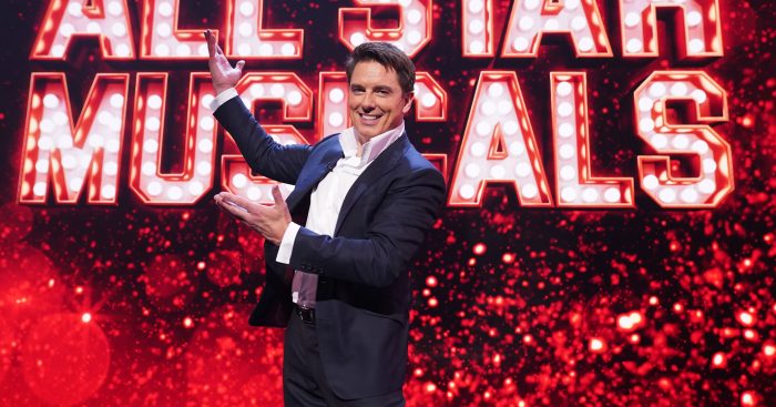 This image is strictly embargoed until 22.30 Wednesday 13th March 2019 From ITV Studios All Star Musicals on ITV Pictured: John Barrowman. This photograph is (C) ITV Plc and can only be reproduced for editorial purposes directly in connection with the programme or event mentioned above, or ITV plc. Once made available by ITV plc Picture Desk, this photograph can be reproduced once only up until the transmission [TX] date and no reproduction fee will be charged. Any subsequent usage may incur a fee. This photograph must not be manipulated [excluding basic cropping] in a manner which alters the visual appearance of the person photographed deemed detrimental or inappropriate by ITV plc Picture Desk. This photograph must not be syndicated to any other company, publication or website, or permanently archived, without the express written permission of ITV Picture Desk. Full Terms and conditions are available on the website www.itv.com/presscentr