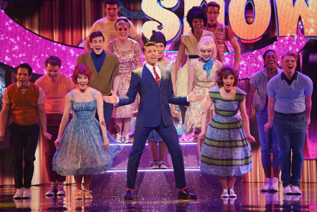 This image is strictly embargoed until 22.30 Thursday 14th March 2019 From ITV Studios All Star Musicals on ITV Pictured: Joel Dommett performs. This photograph is (C) ITV Plc and can only be reproduced for editorial purposes directly in connection with the programme or event mentioned above, or ITV plc. Once made available by ITV plc Picture Desk, this photograph can be reproduced once only up until the transmission [TX] date and no reproduction fee will be charged. Any subsequent usage may incur a fee. This photograph must not be manipulated [excluding basic cropping] in a manner which alters the visual appearance of the person photographed deemed detrimental or inappropriate by ITV plc Picture Desk. This photograph must not be syndicated to any other company, publication or website, or permanently archived, without the express written permission of ITV Picture Desk. Full Terms and conditions are available on the website www.itv.com/presscentre/itvpictures/terms For further information please contact: james.hilder@itv.com / 0207 157 3052