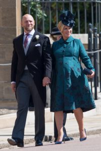 Mike and Zara Tindall are seen at the wedding of Prince Harry and Meghan Markle in Windsor, UK