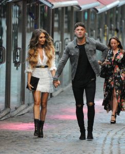 Megan Mckenna and Mike Thalassitis seen arriving at Fest in Camden for the 2018 Love Island Official Screening.