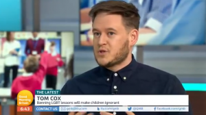 Tom Cox on GMB for debate