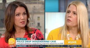 Caroline Farrow and Susanna Reid argue