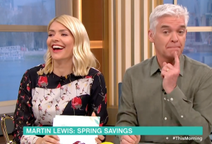 Holly Willoughby and Phillip Schofield giggle on This Morning