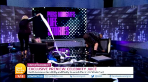 Holly Willoughby and Paddy McGuinness trash Life Stories set