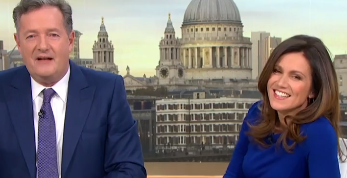 Piers Morgan and Susanna Reid on GMB