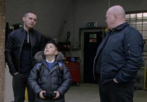 EastEnders Phil Mitchell drone Tommy Keanu
