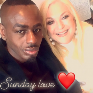 Vanessa and Ben cuddle