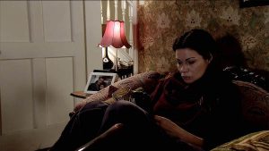 Carla starts drinking heavily to cope with her despair (Credit: ITV)
