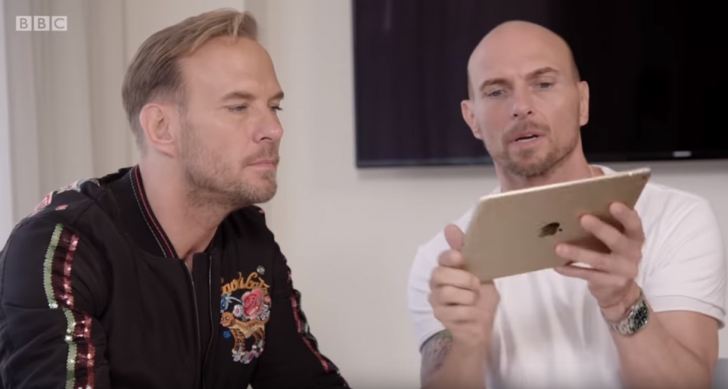 Matt and Luke Goss filmed arguing in BBC documentary When The Screaming Stops